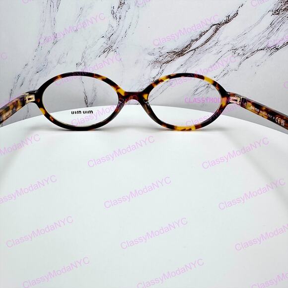 NEW MIU MIU Womens Eyeglasses Brown Oval Full Rim Frames 50-18mm Rx-able Womens main image 12